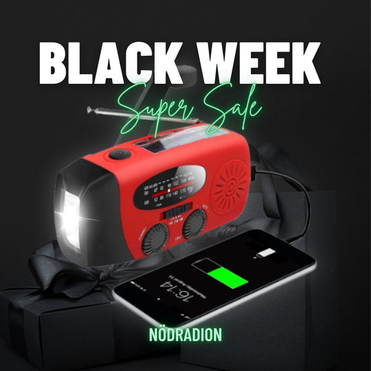 Bärbar nöddynamotor Multifunktionsradio Handvev Solar