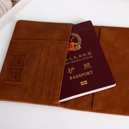 RFID Vintage Affärs Passport Covers Holder Multi-Funktion