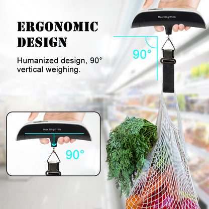 Bärbara digitala bagagevåg på 50 kg