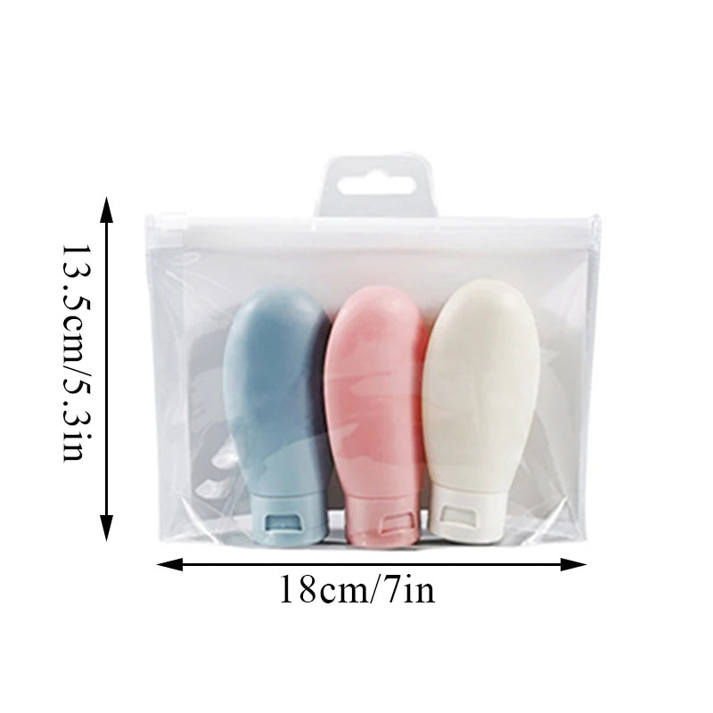 3pcs/set Empty Bottle Travel Cosmetic Refillable Bottle